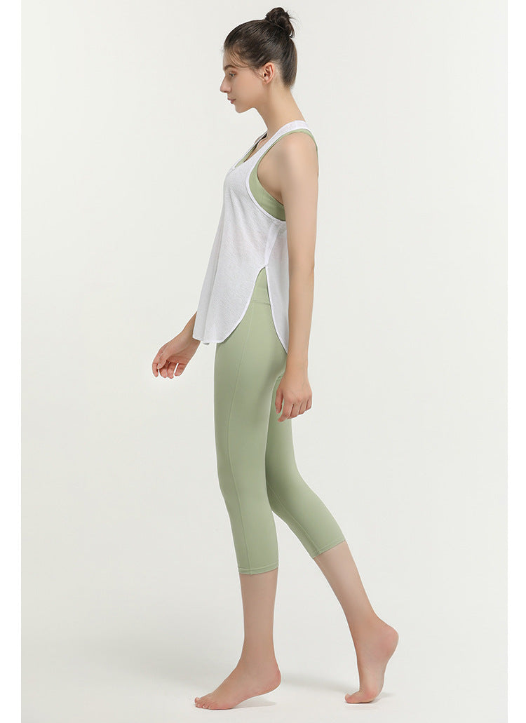 SEE THROUGH YOGA FITNESS SHIRT SPORTS VEST
