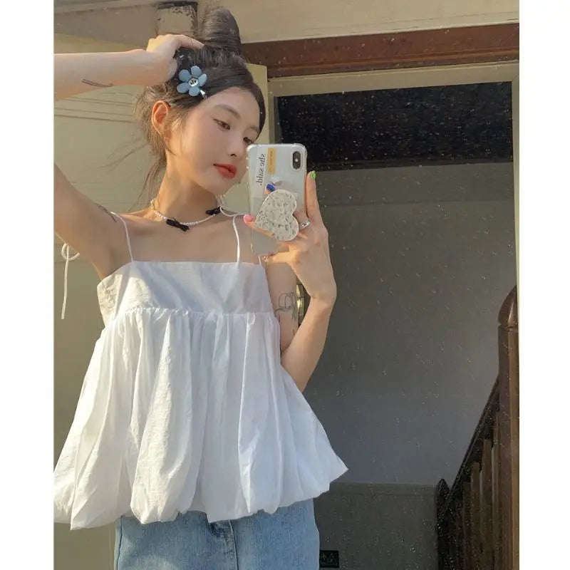 LEISURE LOVELY ALL MATCH LOOSE FROCK TYPE TOP