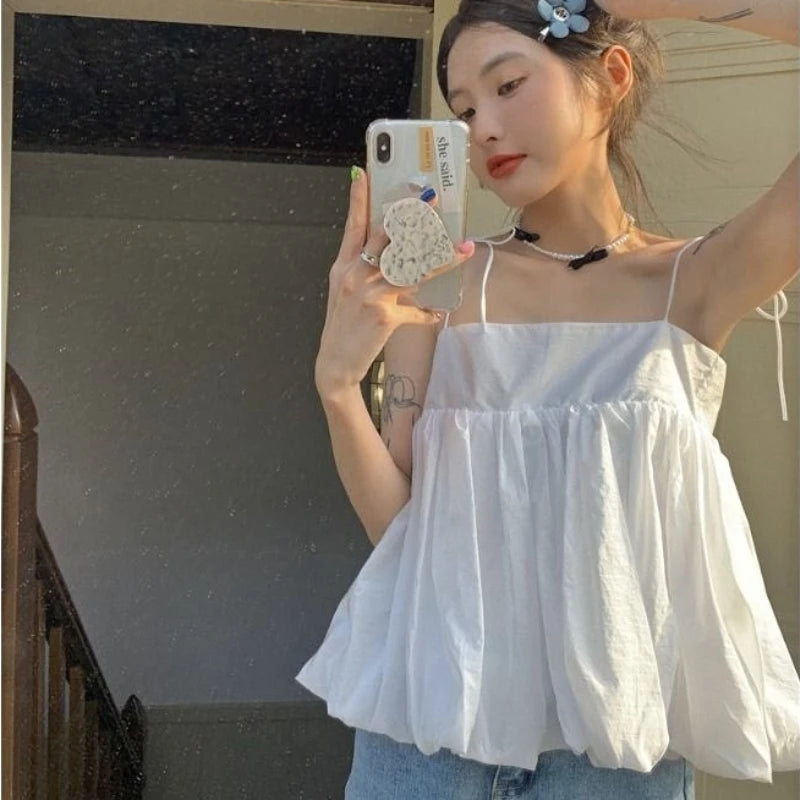 LEISURE LOVELY ALL MATCH LOOSE FROCK TYPE TOP