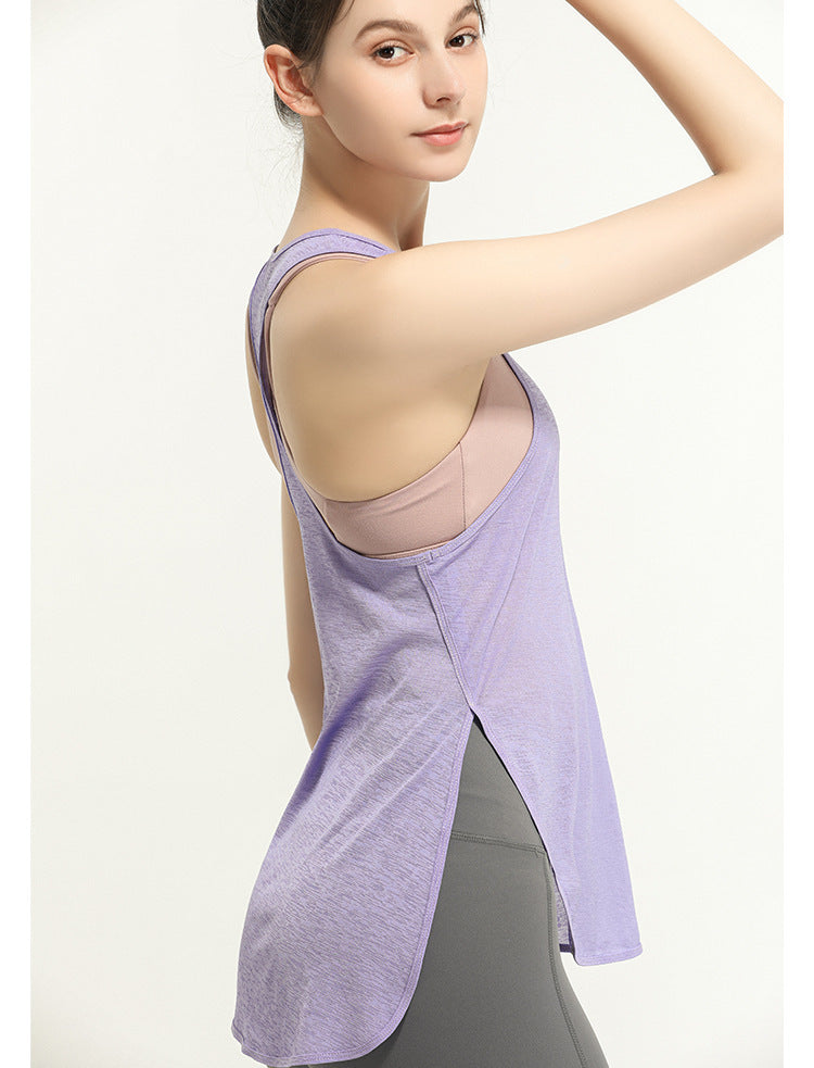 SEE THROUGH YOGA FITNESS SHIRT SPORTS VEST