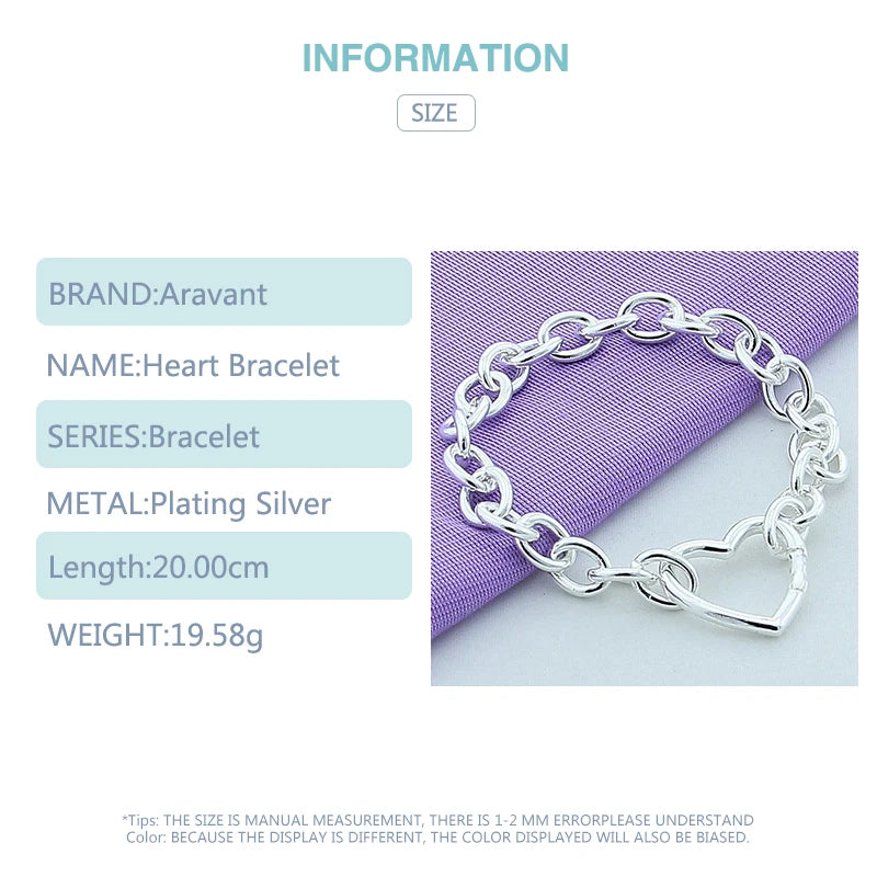 Women Bracelets Silver Heart Buckle Bracelet For Women Romantic Bracelets Silver 925 Jewelry