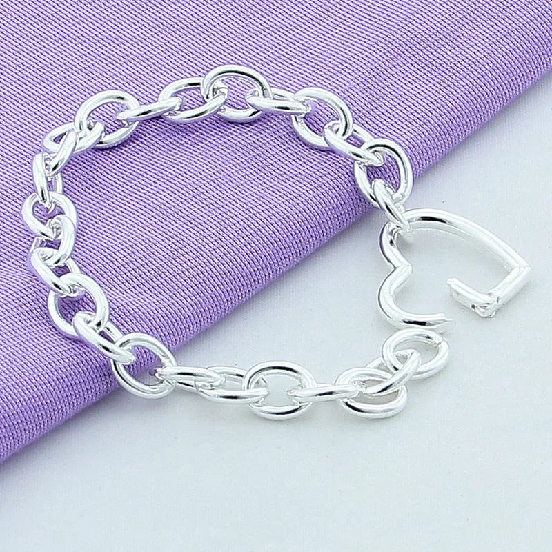 Women Bracelets Silver Heart Buckle Bracelet For Women Romantic Bracelets Silver 925 Jewelry