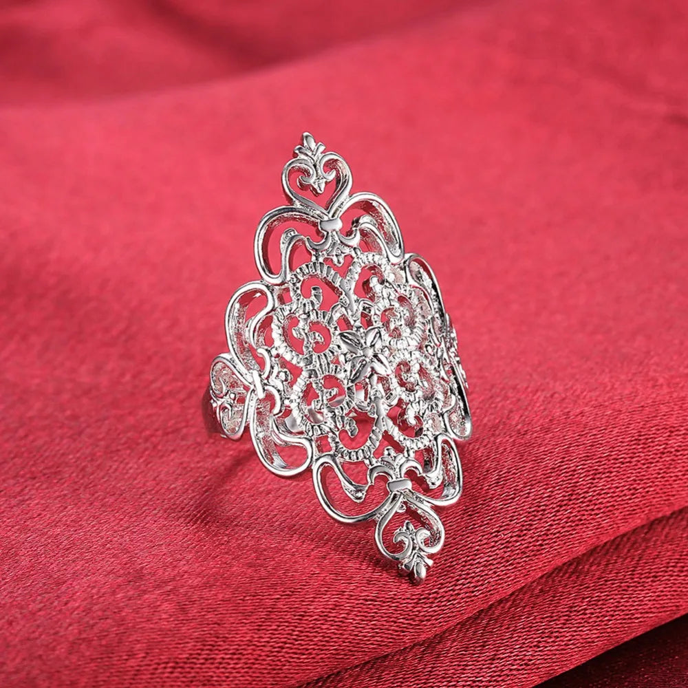 Beautiful ring pretty fashion Wedding Party silver Color NICE women retro Lady Ring jewelry Classical gift ,R807