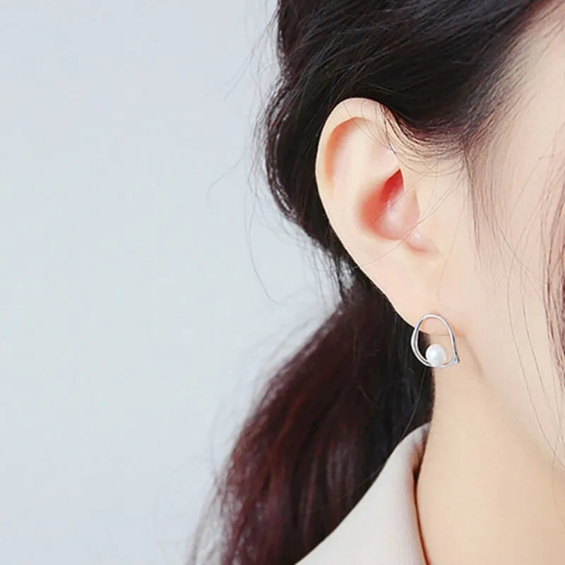 925 Sterling Silver Earrings For Women Trendy Simple Retro Flower Earring Jewelry Prevent Allergy Party Christmas Accessories
