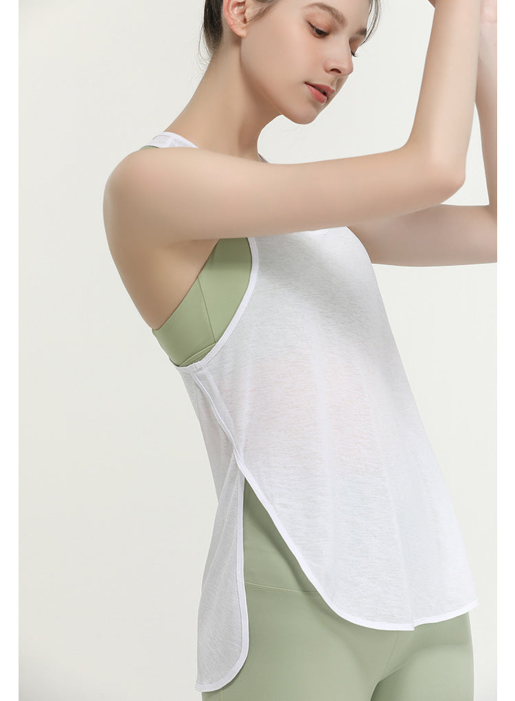 SEE THROUGH YOGA FITNESS SHIRT SPORTS VEST