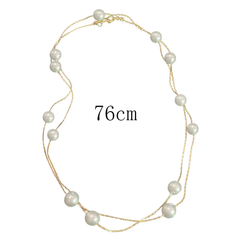 Pearl Necklaces Female Chain Choker Necklace for Women Jewelry Korean Fashion Neck Necklace 2022 Trend Girls Accessories