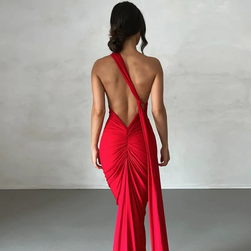 RUCHED SLIM BODYCON DRESS