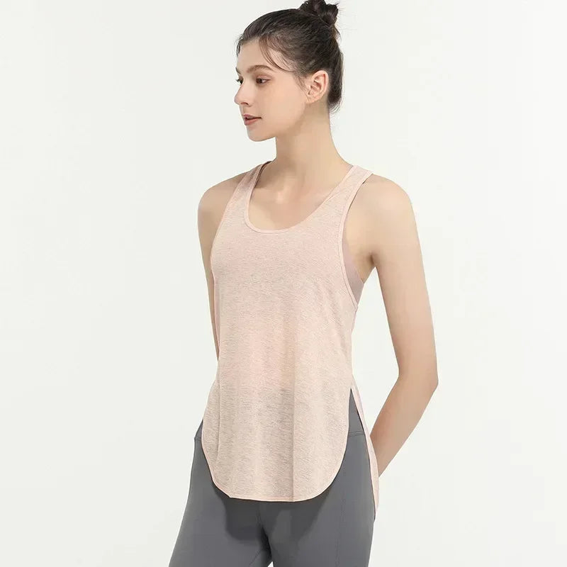 SEE THROUGH YOGA FITNESS SHIRT SPORTS VEST