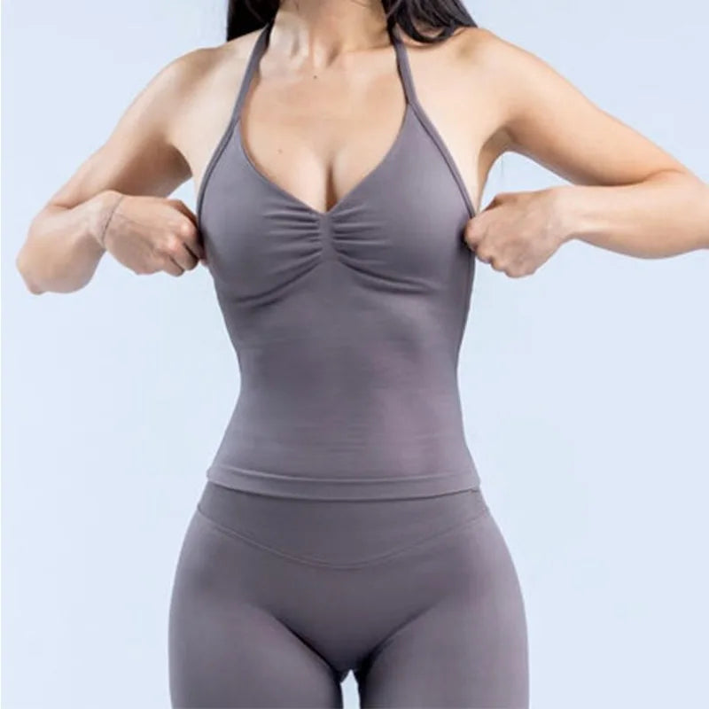 OPEN BACK BRA HALTER IMPECT FITNESS TOP