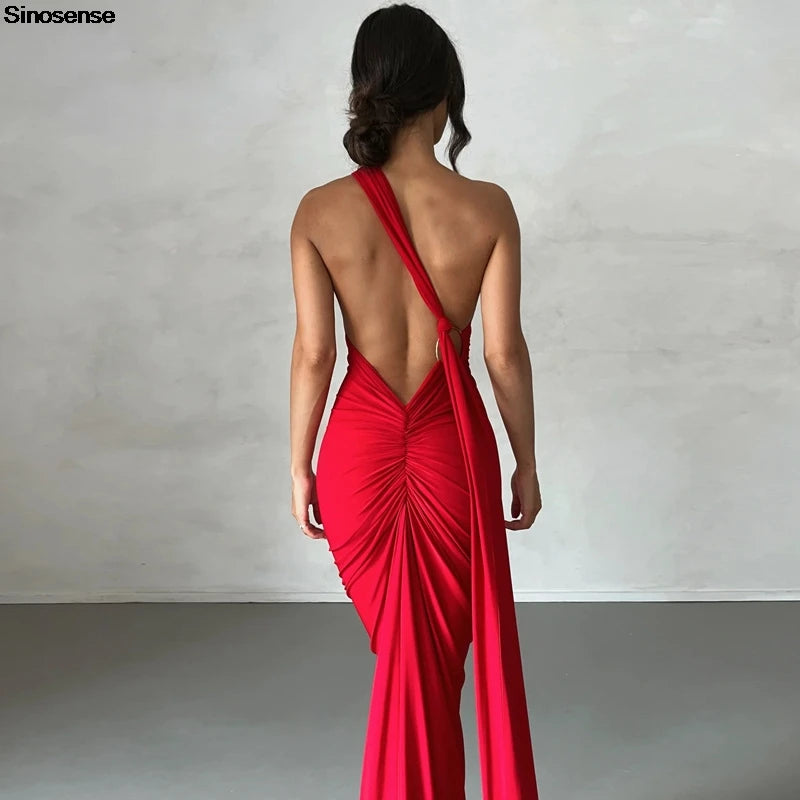 RUCHED SLIM BODYCON DRESS