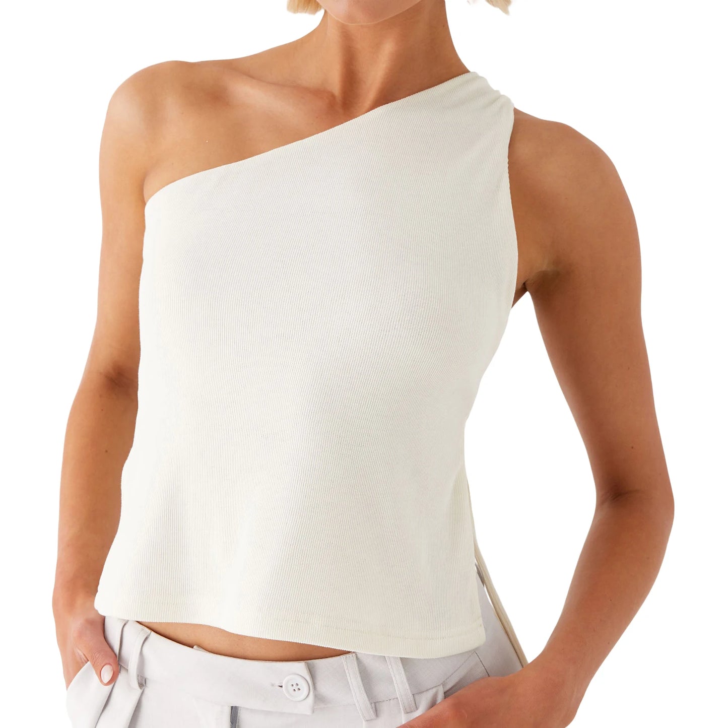 STYLISH SIDE TIE DESIGN BANDAGE TANK TOP