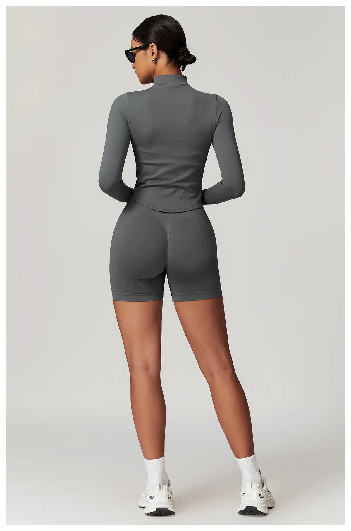 STANDING COLLAR LONG SLEEVED WORKOUT ACTIVE WEARS