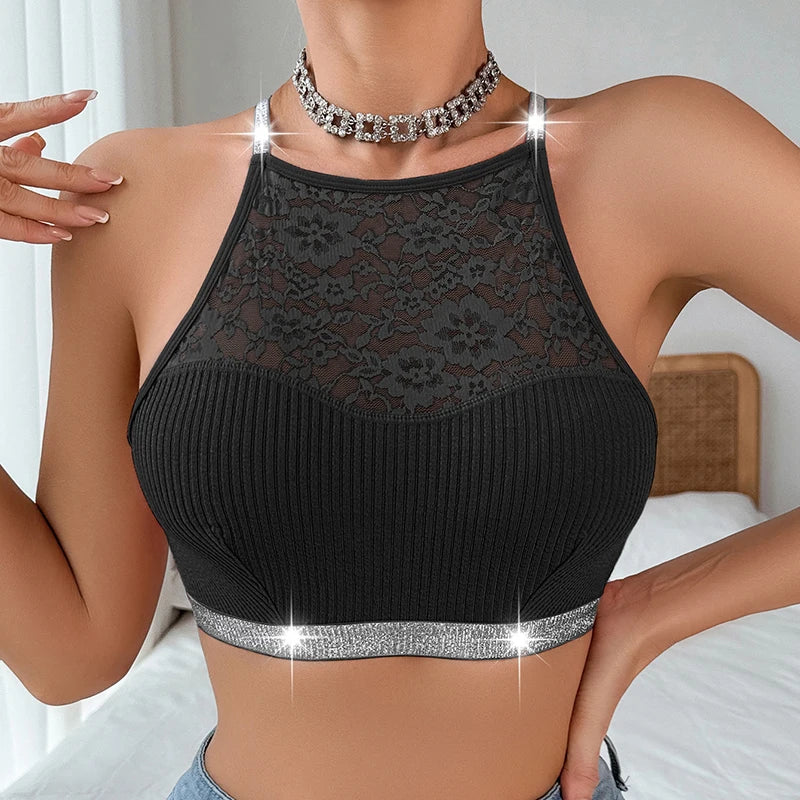 FLORAL ROBBED CAMISOLE BRASIERE BACKLESS BRA