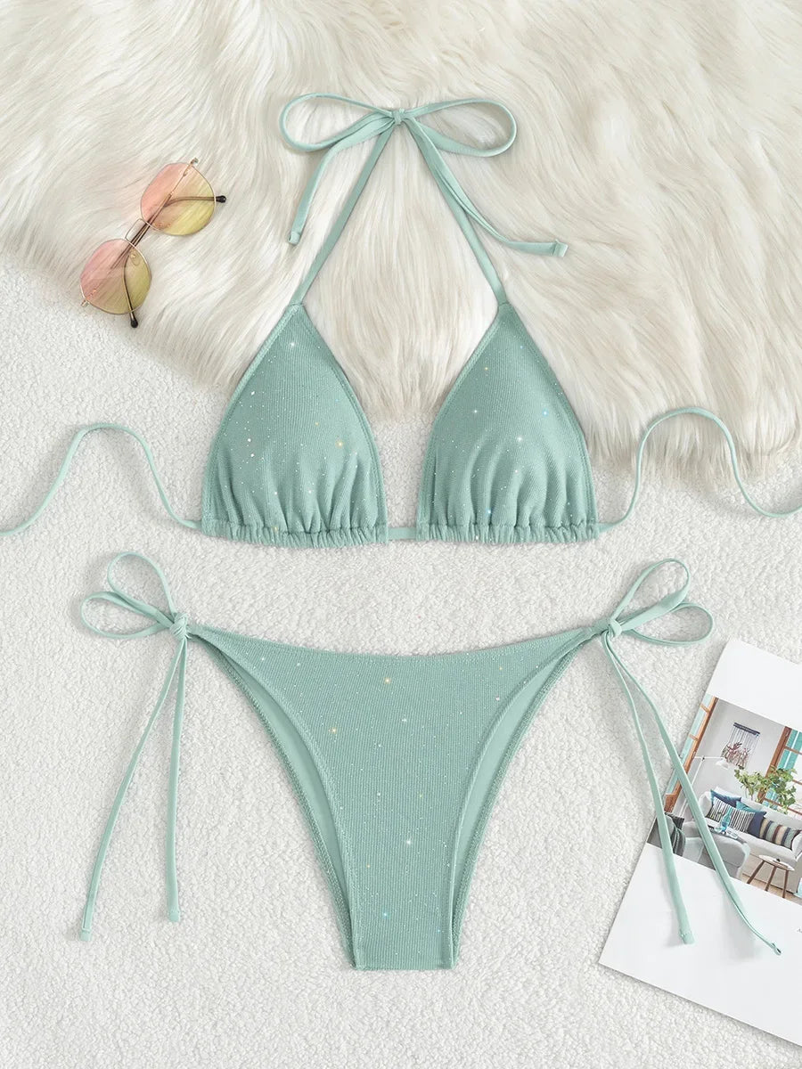 TWO-PIECE HIGH CUT STRAPPY BIKINI