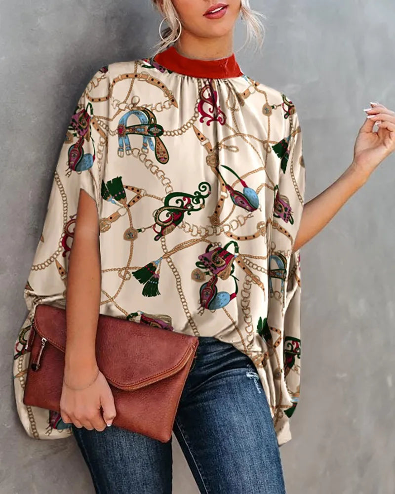 BOHO GRAPHIC WESTERN BLOUSE