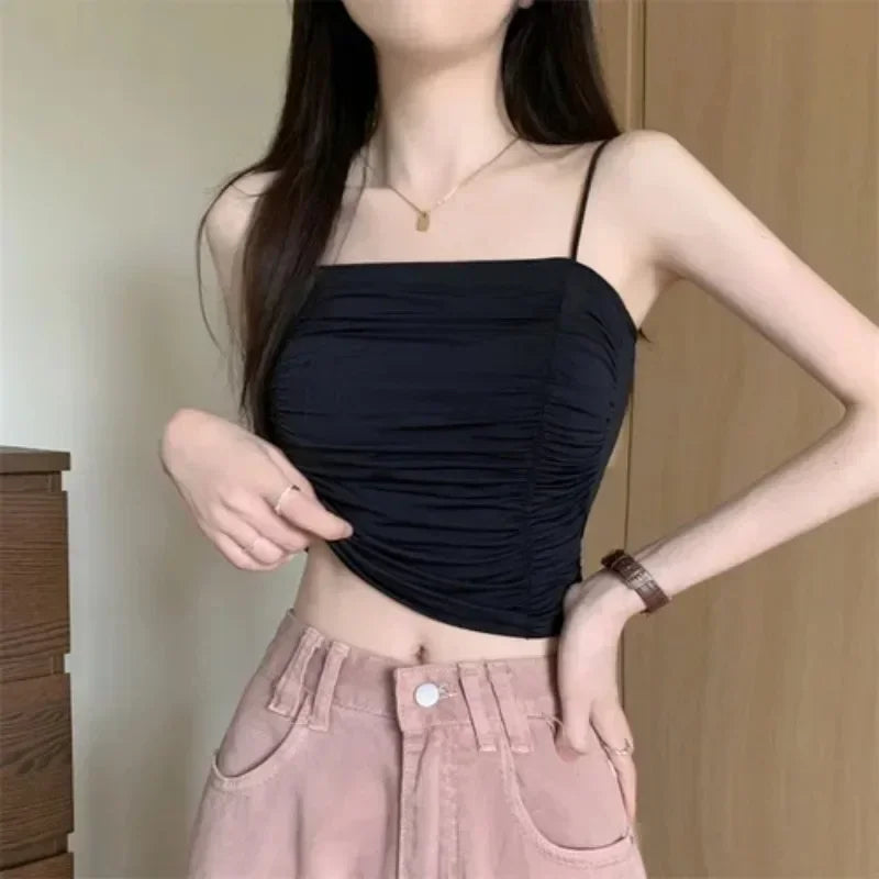 SLEEVELESS TUBE TOP CAMISOLE TOP
