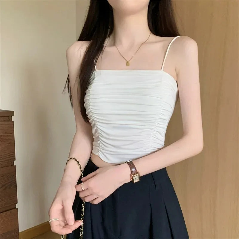 SLEEVELESS TUBE TOP CAMISOLE TOP