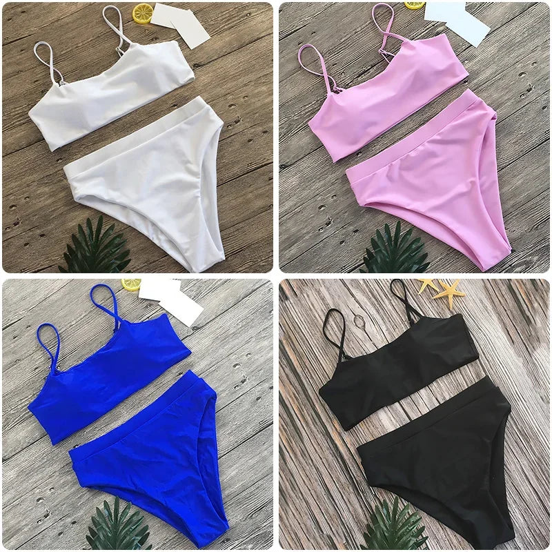 TWO-PIECE SHOULDER STRAPPY BEACHWEAR