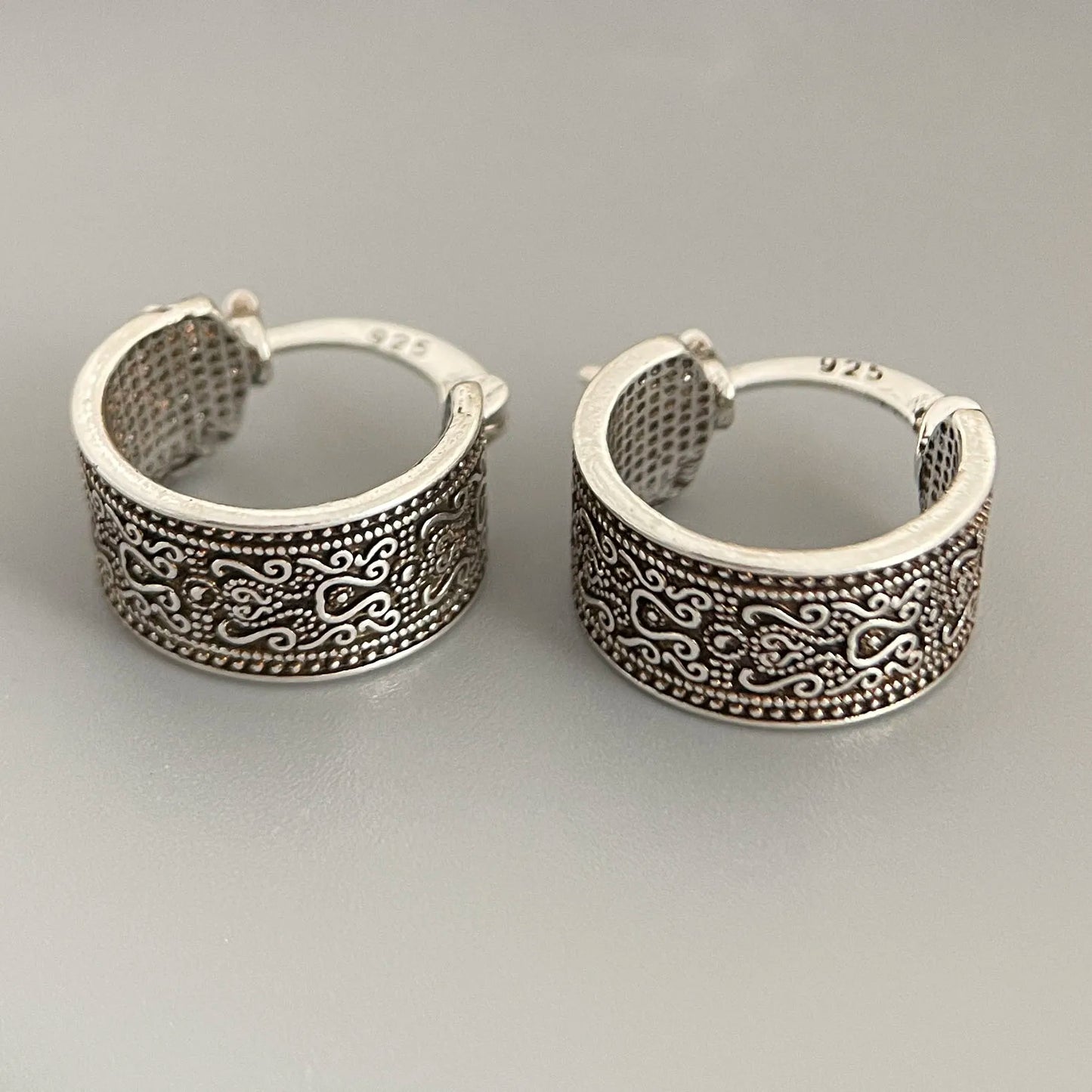 925 Sterling Silver Earrings For Women Trendy Simple Retro Flower Earring Jewelry Prevent Allergy Party Christmas Accessories