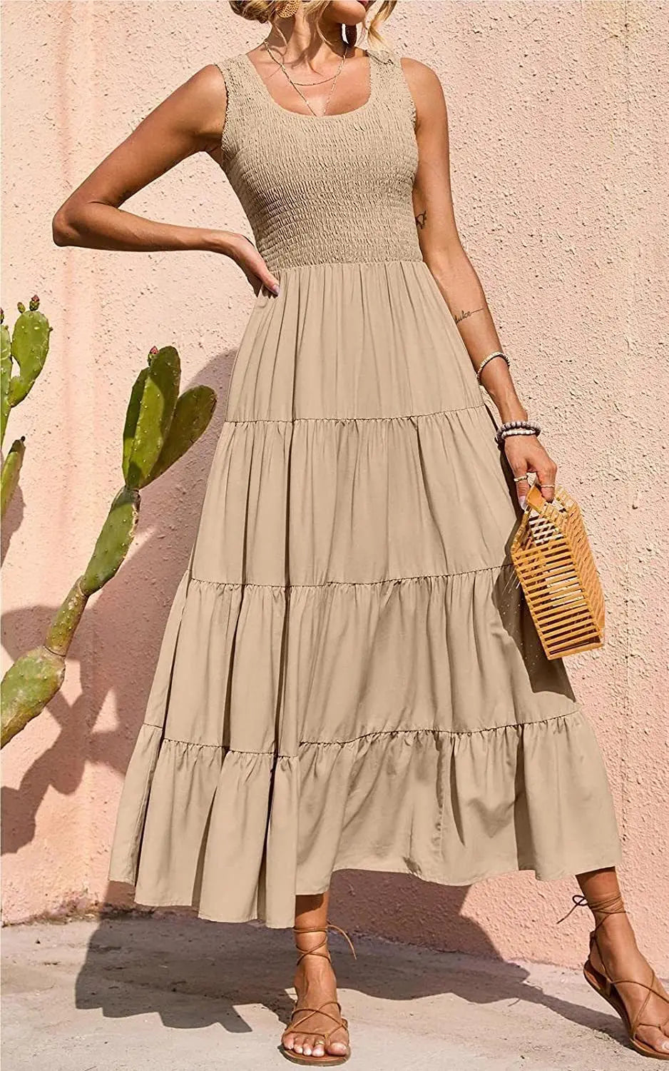 BIG SWING FLORAL LONG DRESS