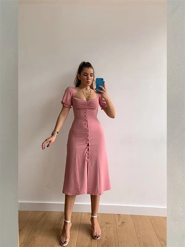 ELEGANT SLIT VESTIDOS DRESS