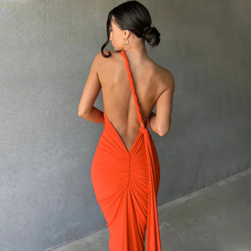 RUCHED SLIM BODYCON DRESS