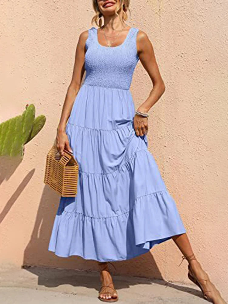 BIG SWING FLORAL LONG DRESS