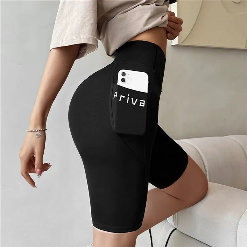 HIGH WAIST FITNESS STREETWEAR SHORT