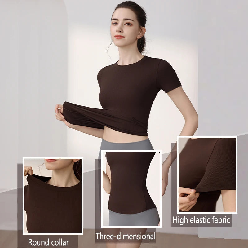 YOGA TOPS PILATES AEROBIC SPORTSWEAR BLOUSE