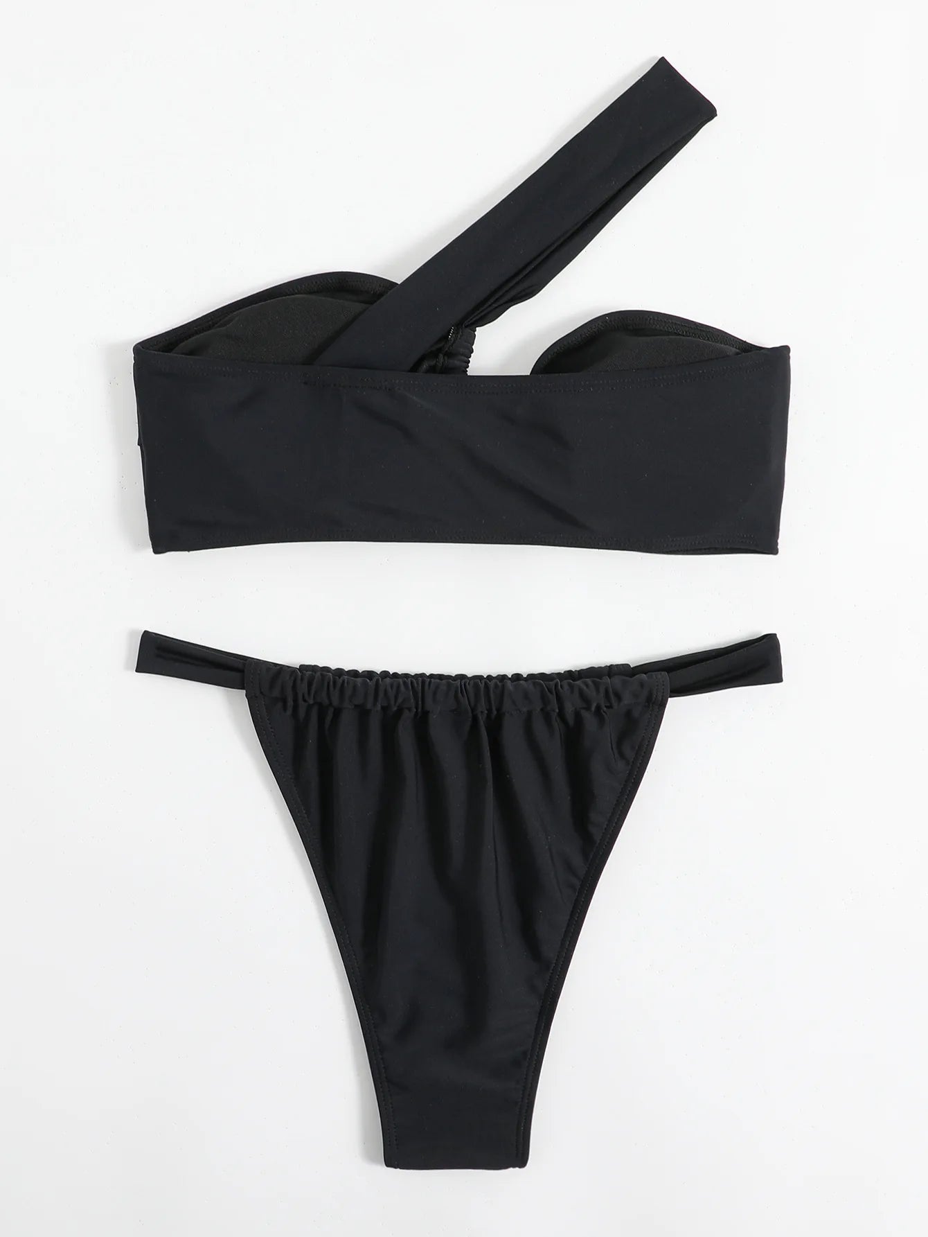 ONE SHOULDER TWO PIECE SWIMWEAR