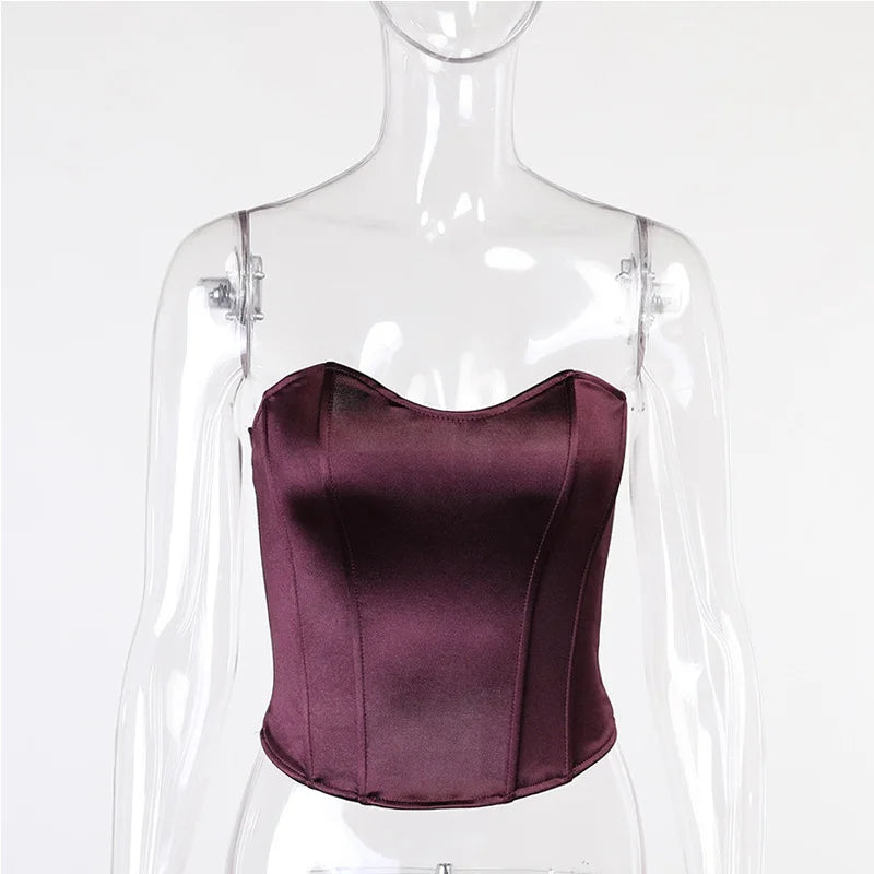 SKINNY CORSET CROPPED ELEGANT TANK TOP