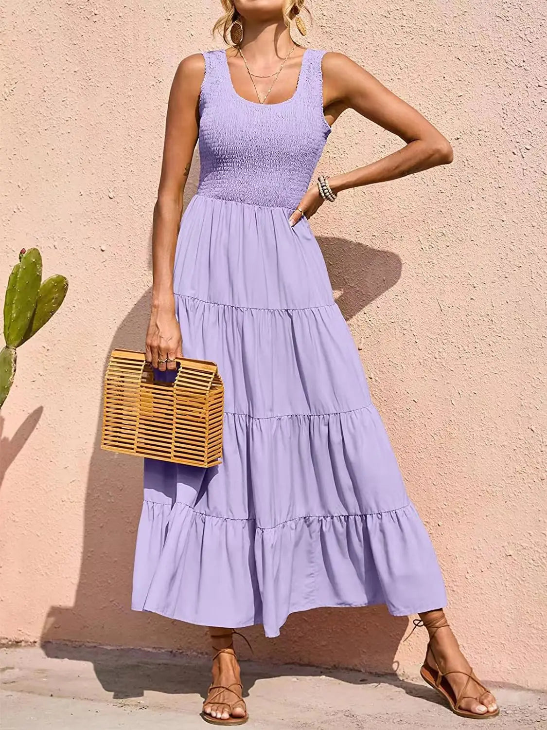 BIG SWING FLORAL LONG DRESS