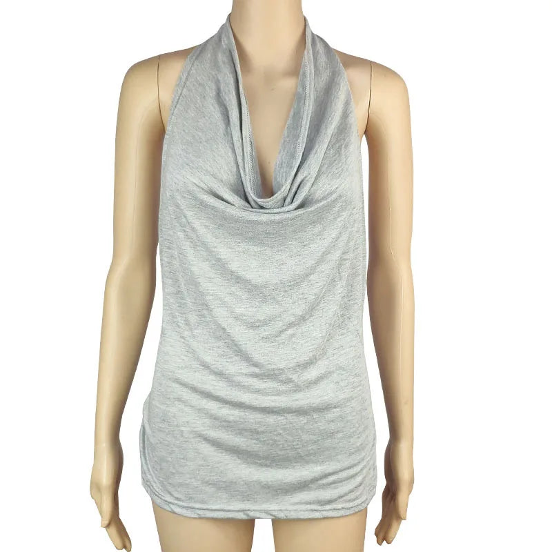 DRAPE V-NECK FEMME TANK TOP