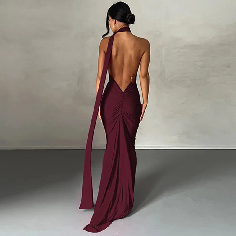 RUCHED SLIM BODYCON DRESS