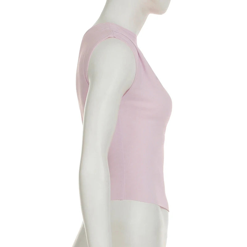 LAMUSA 2000s 3D FLOWER TANK TOP