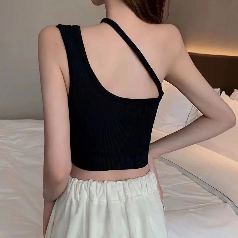 OBLIQUE SLIM VEST CAMIS TANK TOP