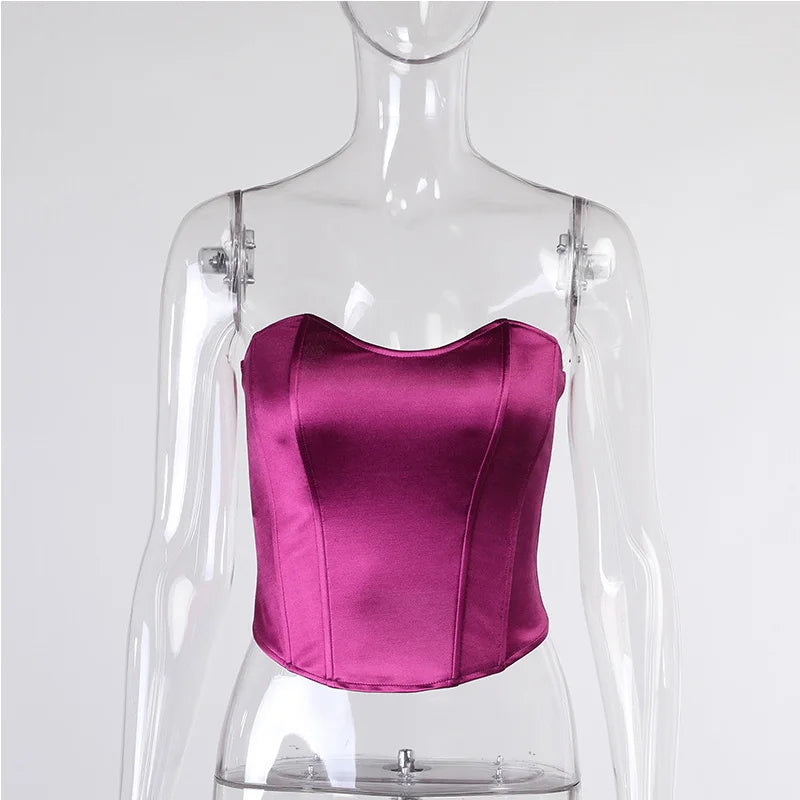 SKINNY CORSET CROPPED ELEGANT TANK TOP