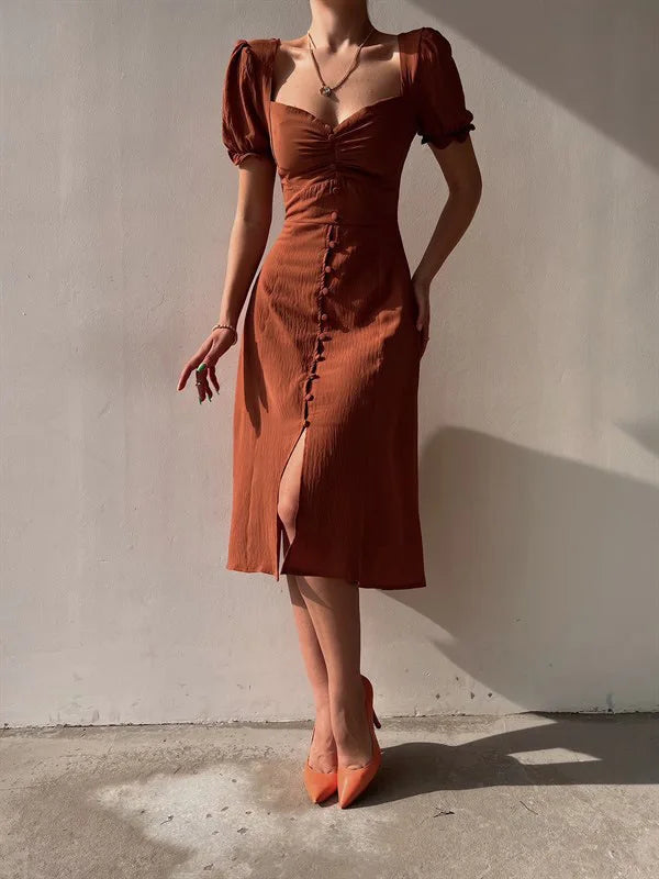 ELEGANT SLIT VESTIDOS DRESS