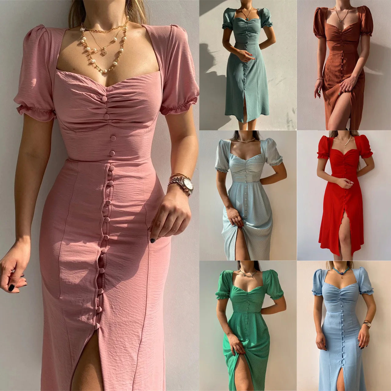ELEGANT SLIT VESTIDOS DRESS