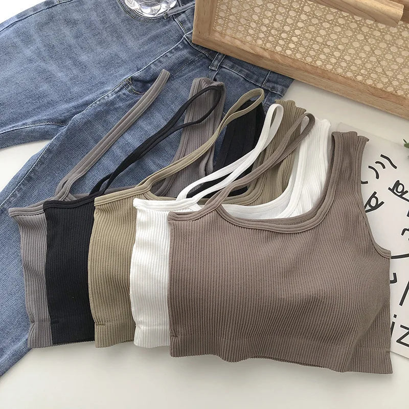 OBLIQUE SLIM VEST CAMIS TANK TOP