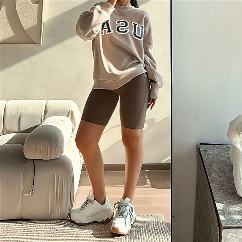 HIGH WAIST FITNESS STREETWEAR SHORT