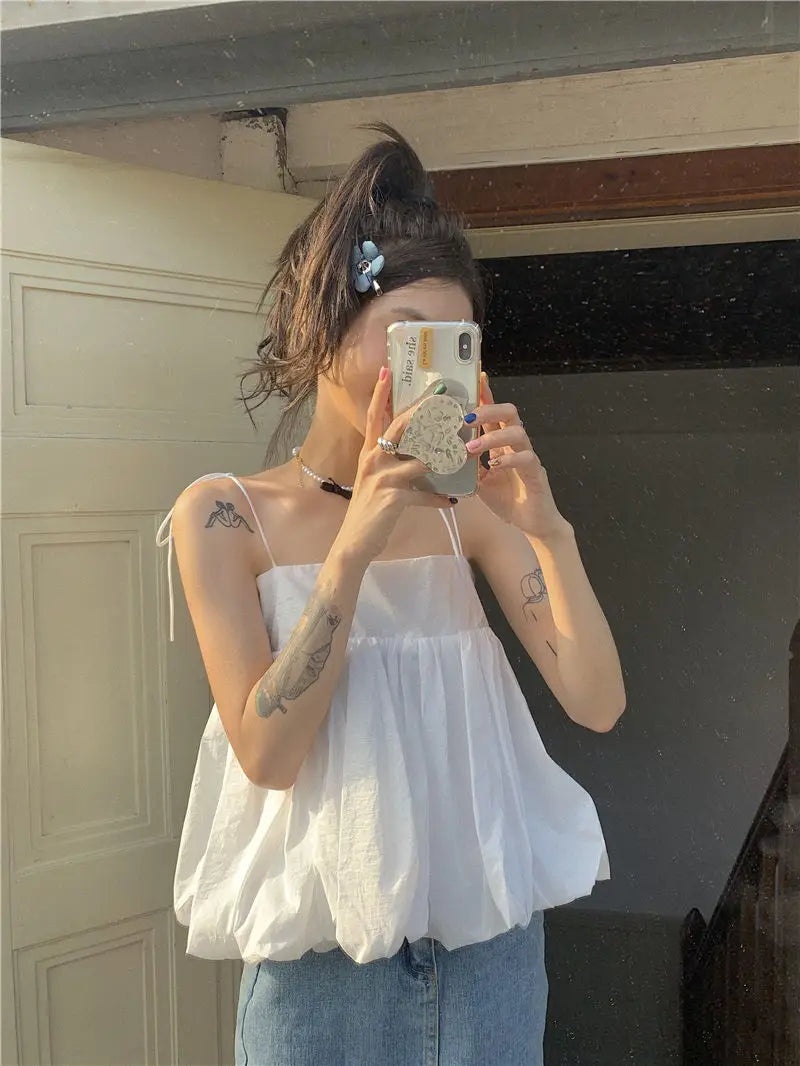 LEISURE LOVELY ALL MATCH LOOSE FROCK TYPE TOP