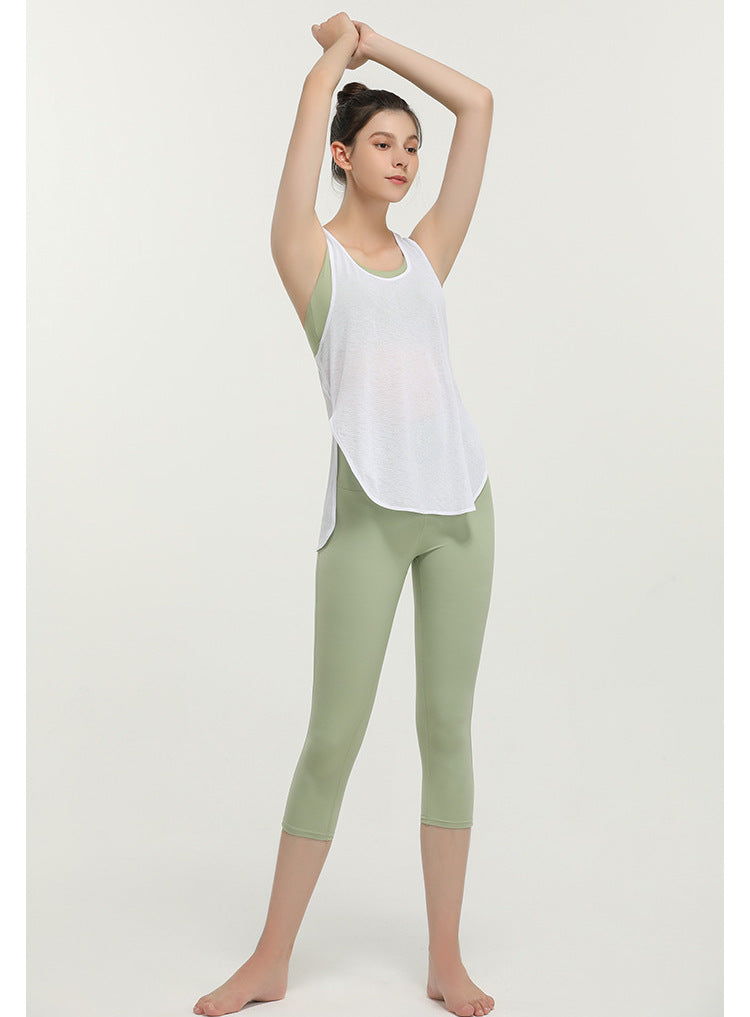 SEE THROUGH YOGA FITNESS SHIRT SPORTS VEST