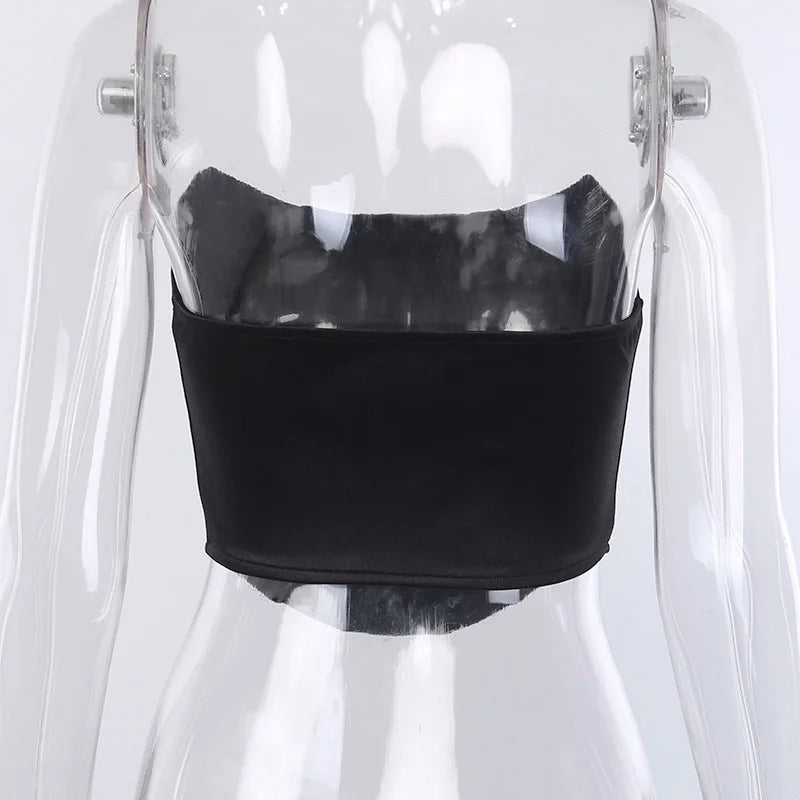 SLEEVELESS OFF SHOULDER CORSET CROP BOTTOM