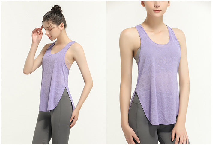 SEE THROUGH YOGA FITNESS SHIRT SPORTS VEST
