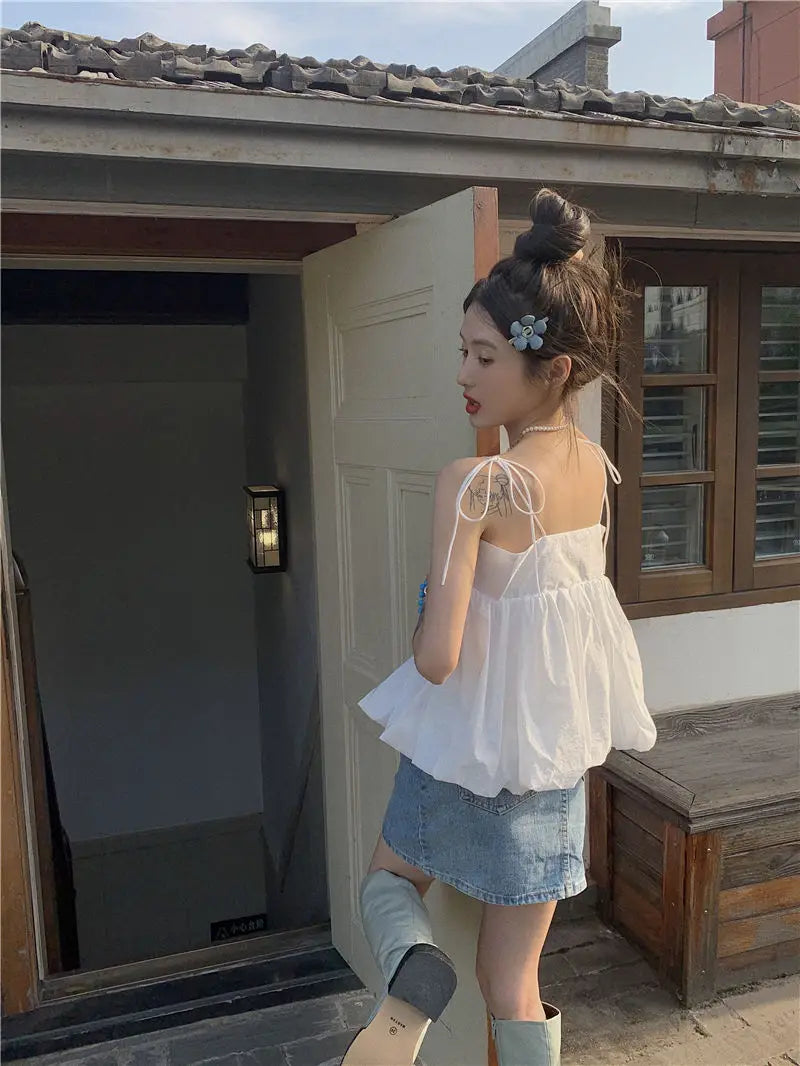 LEISURE LOVELY ALL MATCH LOOSE FROCK TYPE TOP
