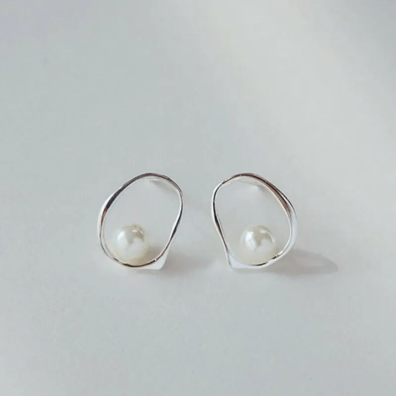 925 Sterling Silver Earrings For Women Trendy Simple Retro Flower Earring Jewelry Prevent Allergy Party Christmas Accessories