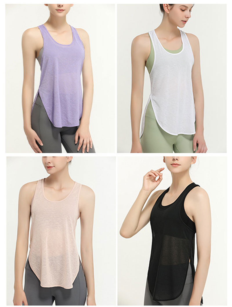SEE THROUGH YOGA FITNESS SHIRT SPORTS VEST