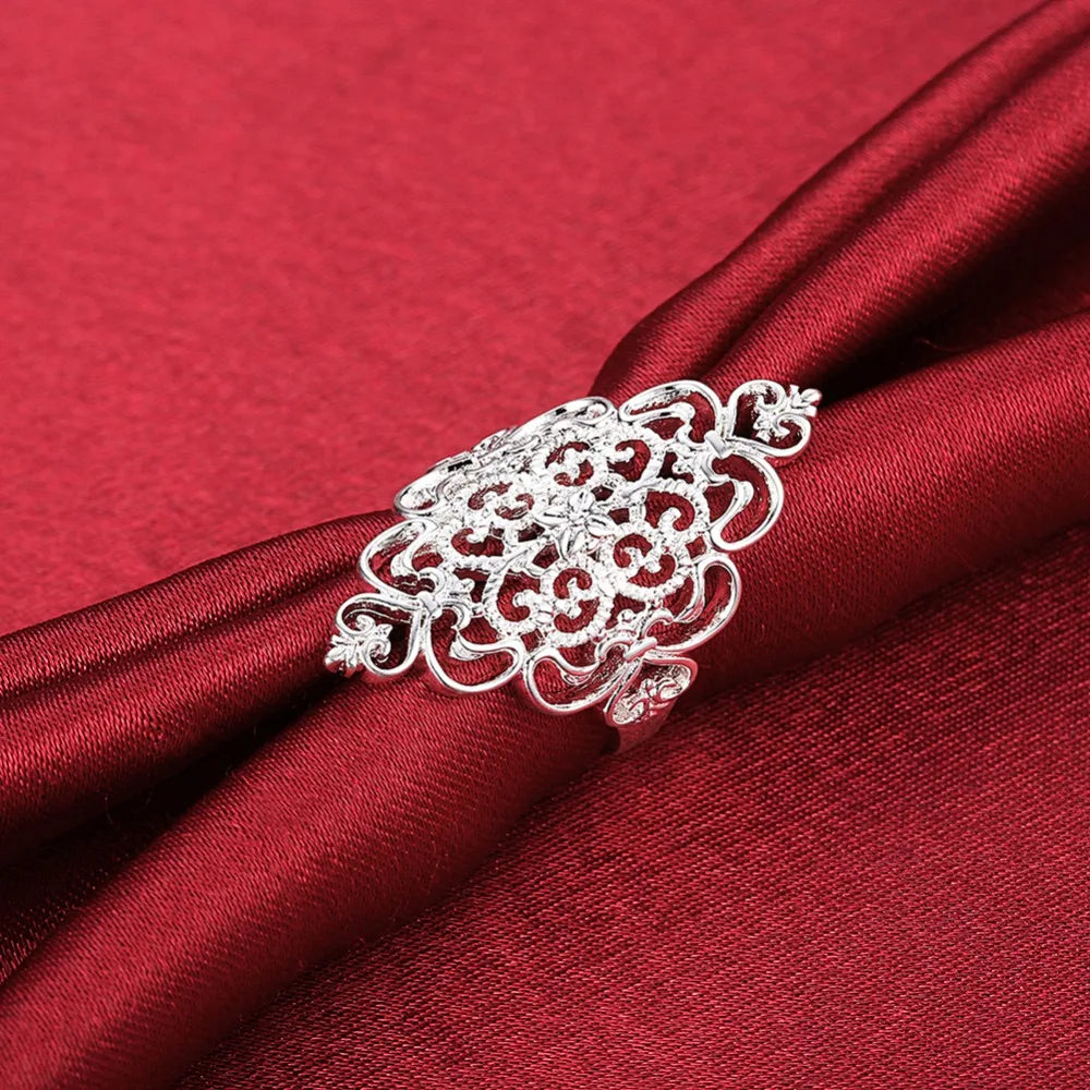 Beautiful  ring pretty fashion Wedding Party silver Color NICE women retro Lady Ring jewelry Classical gift ,R807