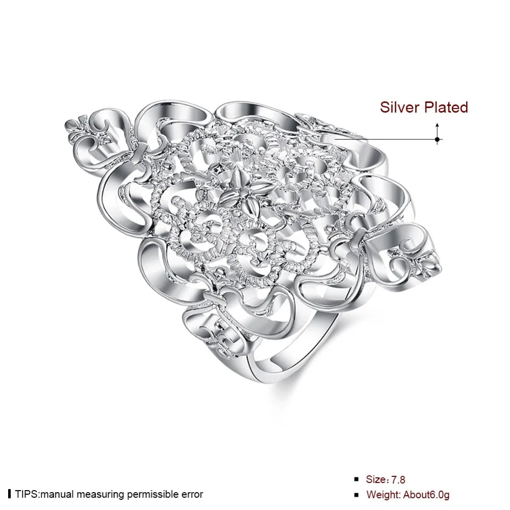 Beautiful  ring pretty fashion Wedding Party silver Color NICE women retro Lady Ring jewelry Classical gift ,R807